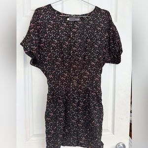 90’s style Short Sleeve Button down silk dress